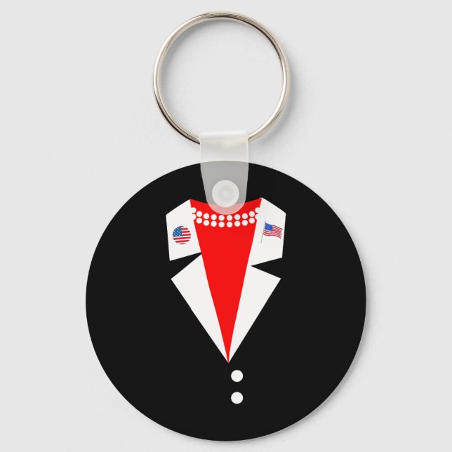 Kamala Harris Pantsuit Costume Party Female Presid Keychain (Front)