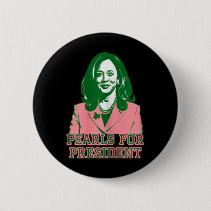 Kamala Harris Pink & Green Presidential Run Fo 2 Inch Round Button