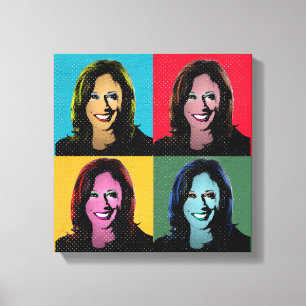 Kamala Harris Pop Art Painting Canvas Print
