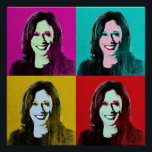 Kamala Harris Pop Art (Pink, Teal, Gold, Red) Poster<br><div class="desc">Political Pop Art Gear and Political Gifts from PolitiClothes.com & PolitiCardz.com Find the Most Unique Election and Political Gifts Including: Political T-shirts, Political Bumper Stickers, Political Buttons, Political Posters, Political Pins, Political Cards, Political Mugs, Political Posters, Political Signs and More! Political Art & Gear: http://www.PolitiClothes.com Political Cards & Gifts: http://www.PolitiCardz.com...</div>