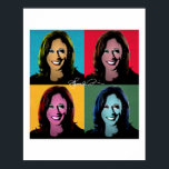 KAMALA HARRIS Pop Art Poster<br><div class="desc">PolitiClothes.com - The Trendiest Political Apparel Online 
Unique Election and Political Gear Including: Political T-shirts,  Political Bumper Stickers,  Political Buttons,  Political Pins,  Political Cards,  Political Mugs,  Political Posters,  Political Signs and More!. 
SHOP ONLINE AT: http://www.Politiclothes.com 
On Facebook: http://www.facebook.com/politiclothes 
On Twitter: http://www.twitter.com/politiclothes
On Instagram: http://www.instagram.com/politiclothes</div>