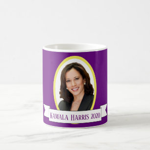 Kamala Harris Portait on Purple Coffee Mug