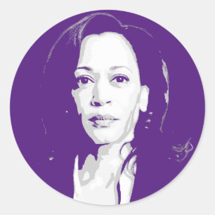 Kamala Harris Portrait Classic Round Sticker