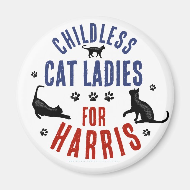 Kamala Harris President 2024 Childless Cat Ladies Magnet (Front)