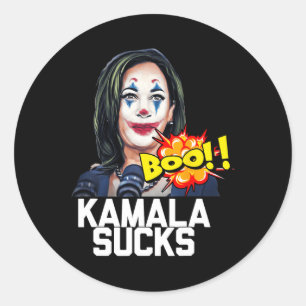 Kamala Harris President Election 2024 Trump Hallow Classic Round Sticker