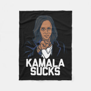 Kamala Harris President Election 2024 Trump Hallow Fleece Blanket