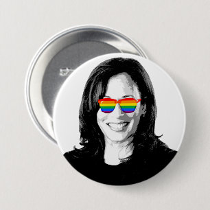 Kamala Harris Pride 2024 3 Inch Round Button