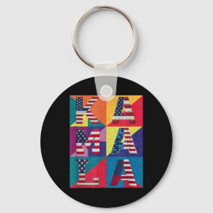 Kamala Harris Quilted Show Your Support For Harris Keychain