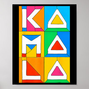 Kamala Harris Quilted Support For Harris 2024 Vote Poster