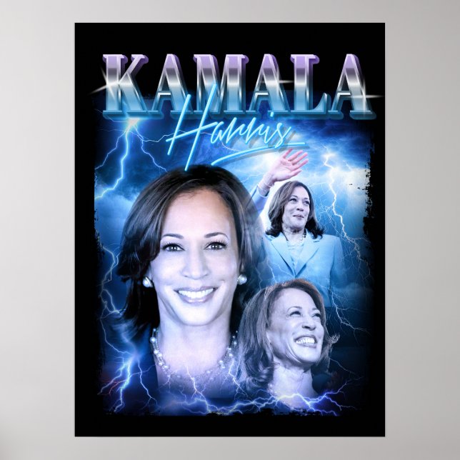Kamala Harris Retro 90s Style Poster (Front)