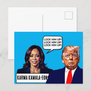 Kamala Harris Says Lock Trump Up Postcard