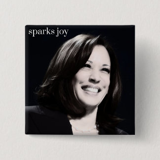Kamala Harris Sparks Joy 2 Inch Square Button