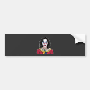 Kamala Harris Spooky Halloween Clown Election 2024 Bumper Sticker