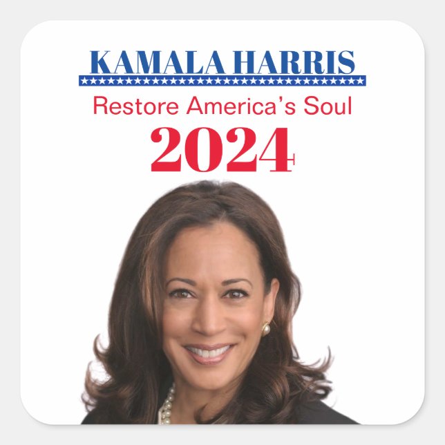 Kamala Harris Square Sticker (Front)