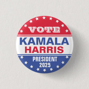 Kamala Harris Template for Elections 1 Inch Round Button