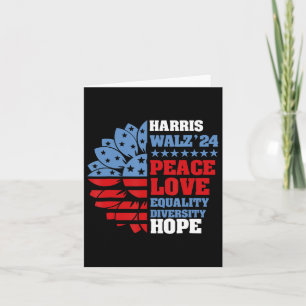 Kamala Harris Tim Walz 2024 Peace Lgbt Harris Walz Card