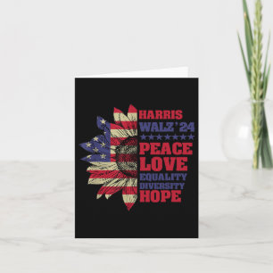 Kamala Harris Tim Walz 2024 Peace Lgbt Harris Walz Card