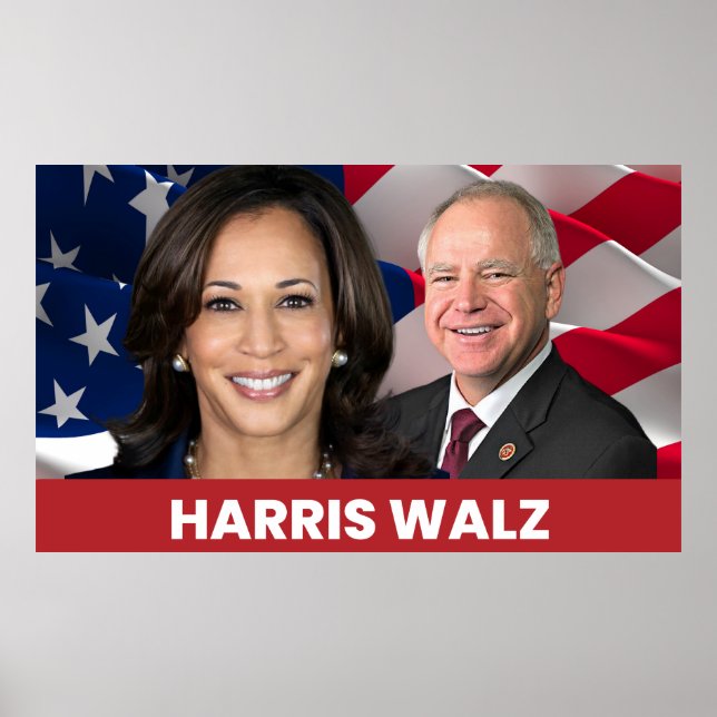 Kamala Harris Tim Walz 2024 Poster (Front)