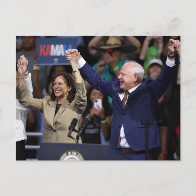 Kamala Harris & Tim Walz Postcard (Front)