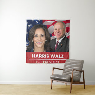 Kamala Harris Tim Walz  Tapestry