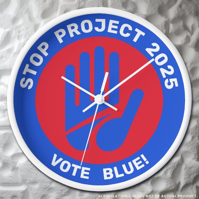 Kamala Harris Tim Walz Vote Blue Stop Project 2025 Clock (Creator Uploaded)