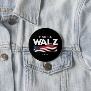 Kamala Harris Tim Walz Waltz 2024 Election 3 Inch Round Button