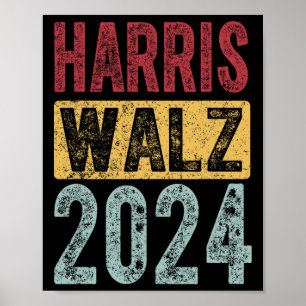 Kamala Harris Tim Walz Waltz Harris Walz Waltz 202 Poster