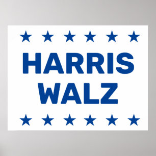 Kamala Harris Tim Walz Yard  Poster