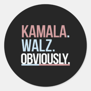Kamala Harris Tim Wheimer Obviously Apparel Vote B Classic Round Sticker
