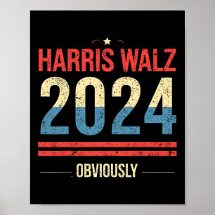 Kamala Harris Tim Wheimer Obviously Apparel Vote B Poster