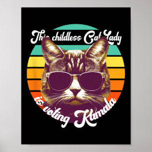 Kamala Harris Tim Wheimer Waltz - Childless Cat La Poster