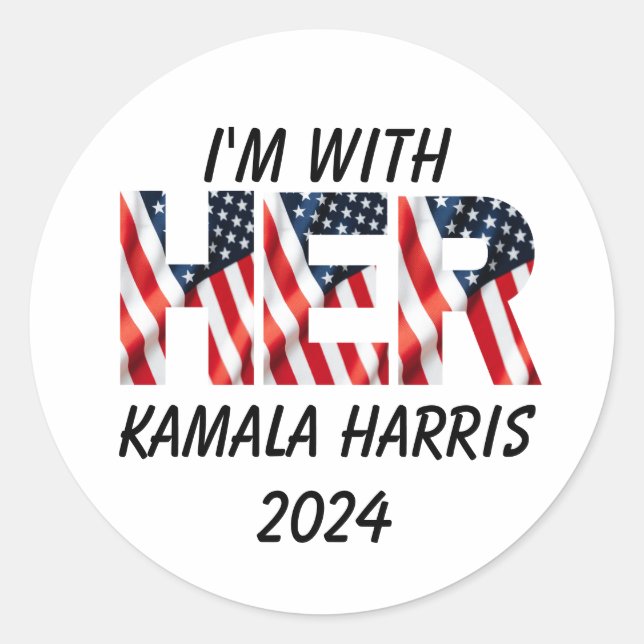 Kamala Harris usa election 2024  Classic Round Sticker (Front)