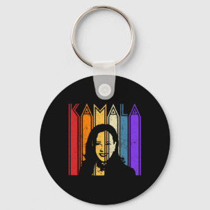 Kamala Harris Vintage Distressed Portrait Harris 2 Keychain