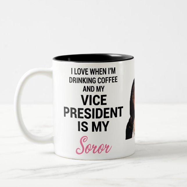 Kamala Harris VP  Two-Tone Coffee Mug (Left)
