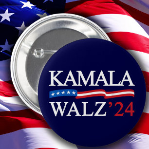 Kamala Harris Walz 2024 Obviously Blue 2 Inch Round Button