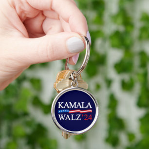 Kamala Harris Walz 2024 Obviously Blue Keychain