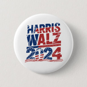 Kamala Harris Walz 2024 President Election 2 Inch Round Button