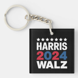 Kamala Harris Walz For President Vice President  Keychain