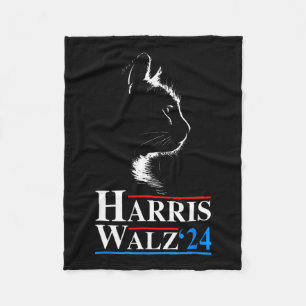 Kamala Harris Wheimer 2024 Cat Funny Vp Vice Presi Fleece Blanket