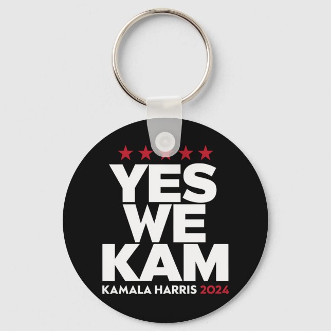 Kamala Harris Yes We Kam for US President 2024  Keychain (Front)