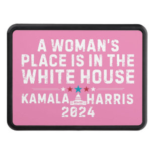 Kamala HarrisA Woma's Place is in the White House  Trailer Hitch Cover