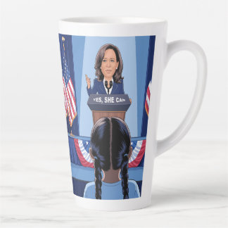 KAMALA HARRIS'S NIECE - YES SHE CAN Latte Mug