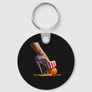 Kamala Heels Stepping On Orange Keychain