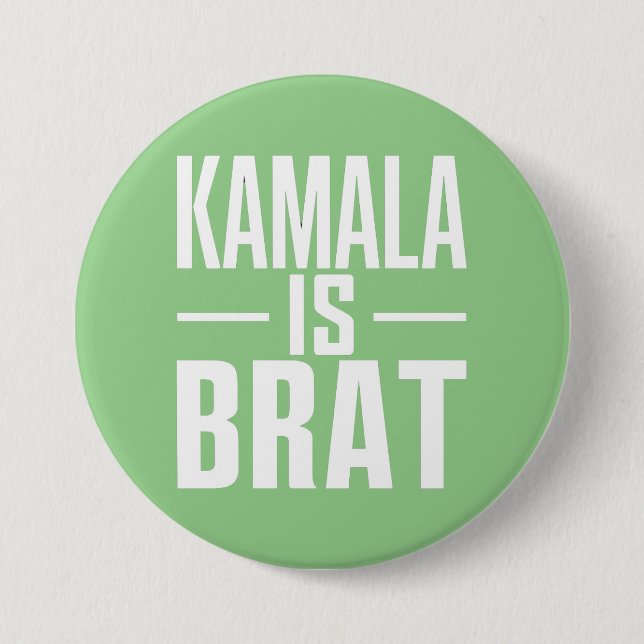 Kamala Is Brat  3 Inch Round Button (Front)