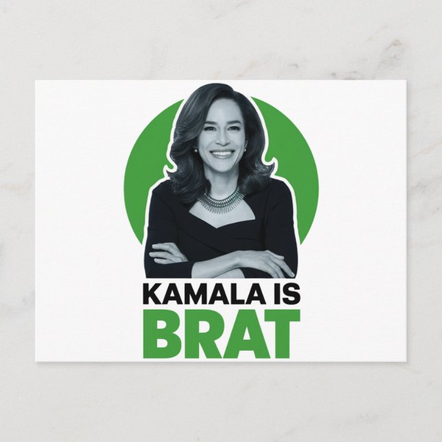 Kamala is Brat Funny Sarcastic  Postcard (Front)