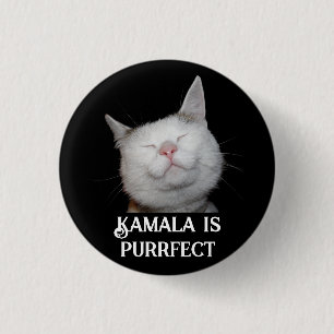 Kamala is Purrfect 1 Inch Round Button