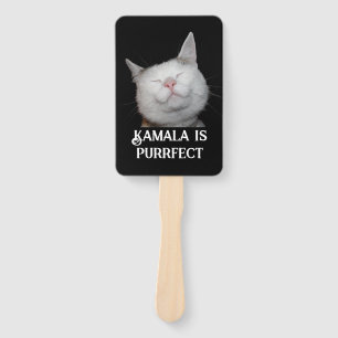 Kamala is Purrfect Hand Fan