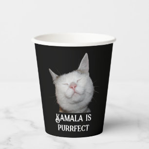 Kamala is Purrfect Paper Cups