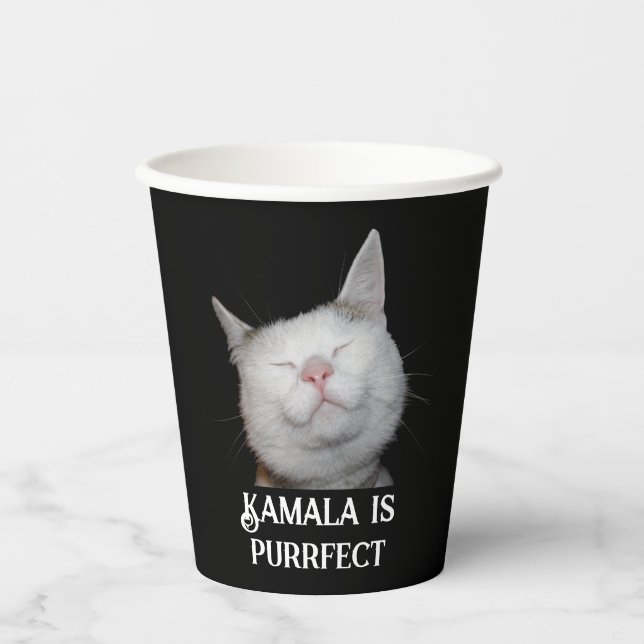 Kamala is Purrfect  Paper Cups (Front)