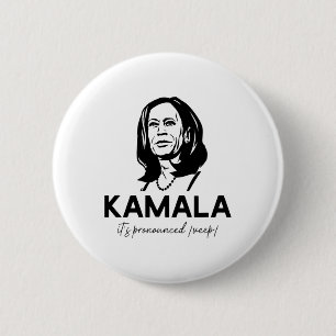 Kamala It's Pronounced Veep Vice President Harris 2 Inch Round Button